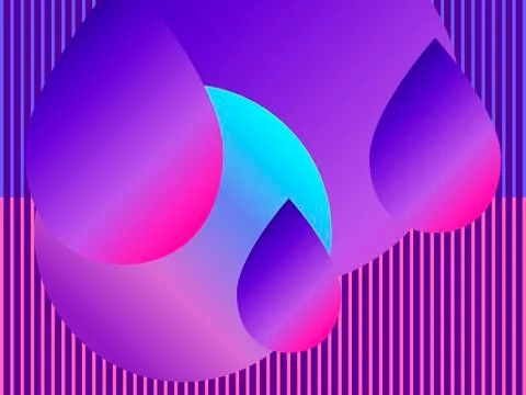 Liquid wave, violet gradient. Modern trend background. Synthwave, futurism ba Stockillustratie