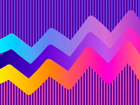 Liquid wave, violet gradient. Modern trend background. Synthwave, futurism ba Stock Illustration