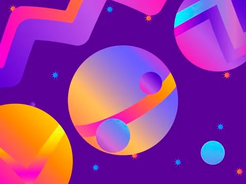 Liquid wave, violet gradient. Modern trend background. Synthwave, futurism ba Stock Illustration