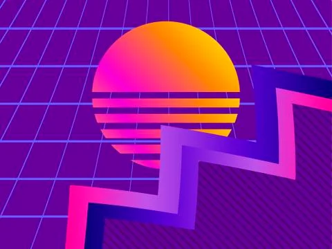 Liquid wave, violet gradient. Modern trend background. Synthwave, futurism ba Stockillustratie