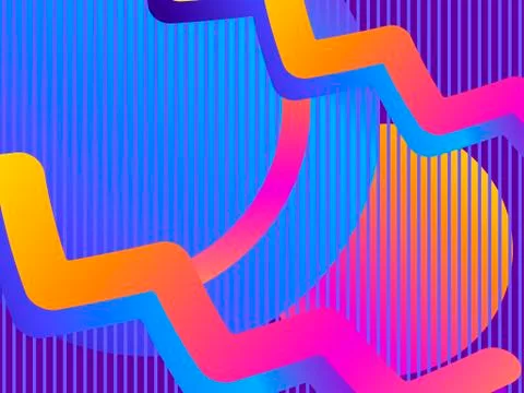 Liquid wave, violet gradient. Modern trend background. Synthwave, futurism ba Stock Illustration