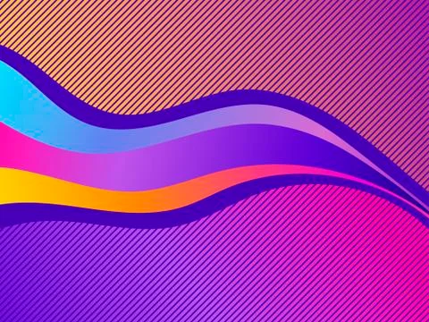 Liquid wave, violet gradient. Modern trend background. Synthwave, futurism ba Stockillustratie