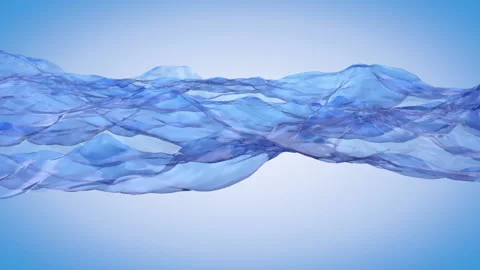 Liquid waves in blue Stock Footage 161701997