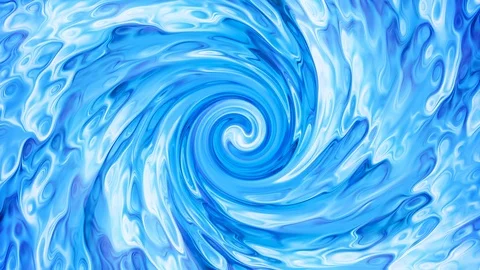 Liquid Wavy Blue Rotating Vortex Splash Video stock 113824105