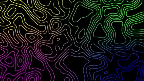 Liquid wavy lines vibrant gradient Stock-Footage 263039479