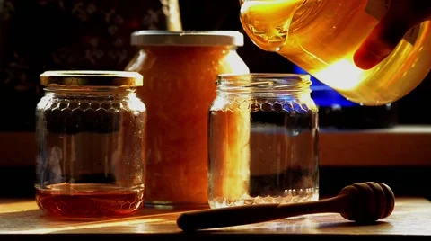 Liquid wild honey Stock Footage 50390104