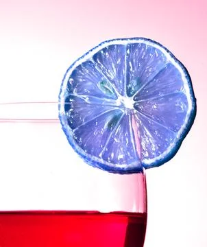 Liquid in a wine glass in an artistic macro photography shot Stock Photos
