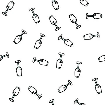 Liquid wine glass vector seamless pattern 스톡 일러스트