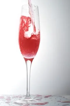 Liquid in  wineglass Stock Photos