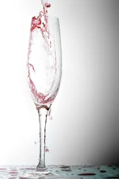 Liquid in  wineglass Stock Photos