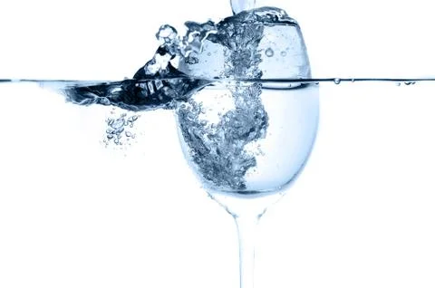Liquid in  wineglass Stock Photos