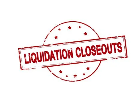 Liquidation closeouts Stock Illustration