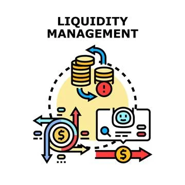 Liquidity management concept vector illustration managing cash flow Stock Illustration