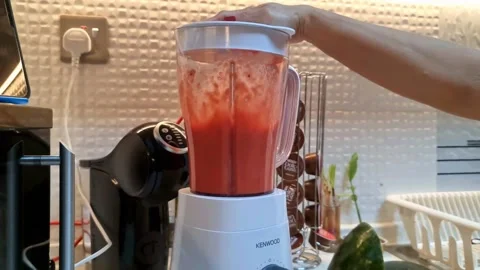 Liquidizing Watermelon Stock Footage 195991292