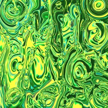 Liquify Abstract Pattern With UFO Green And Black Graphics Color Art Form Stock Illustration