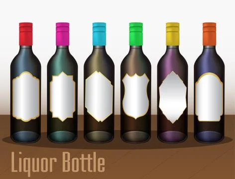 A Liquor Bottle Stock Illustration