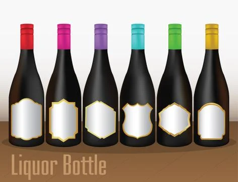 A Liquor Bottle Stock Illustration