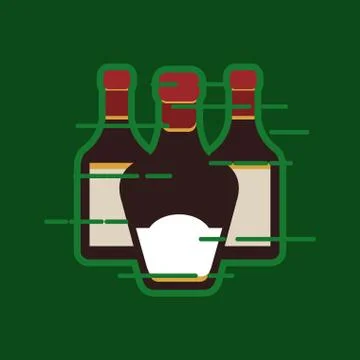 Liquor bottle image Stock Illustration
