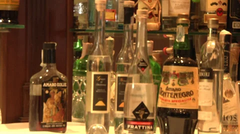 Liquor bottles Video stock 30345253