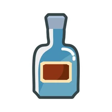 Liquor drink bottle Stock Illustration