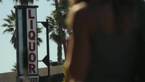 Liquor Store Sign Stock Footage 11359645