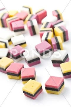 Liquorice confectionery Stock Photos