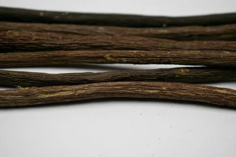 Liquorice root close up Stock Photos
