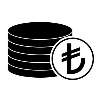 Lira stack coin, flat icon money design, cash sign vector illustration Illustrazione stock