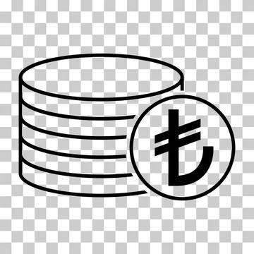 Lira stack coin, flat icon money design, cash sign vector illustration Stock Illustration