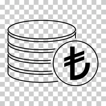 Lira stack coin, flat icon money design, cash sign vector illustration Stock Illustration