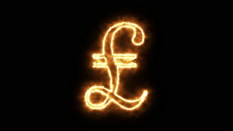 Lira symbol of burning flame. 스톡 동영상 136422778