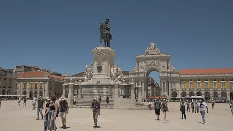 Lisbin cais sodre Stock Footage 112634285