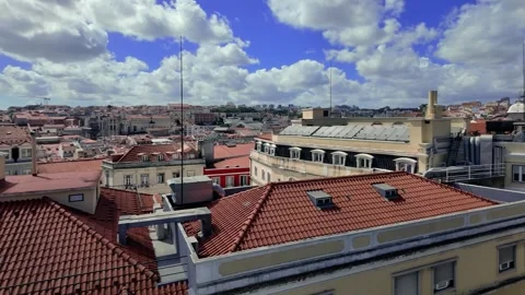 Lisboa - panoramic old town scene Stock Footage 310742034