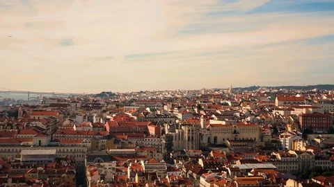 Lisboa time lapse at sunset Video stock 105789094
