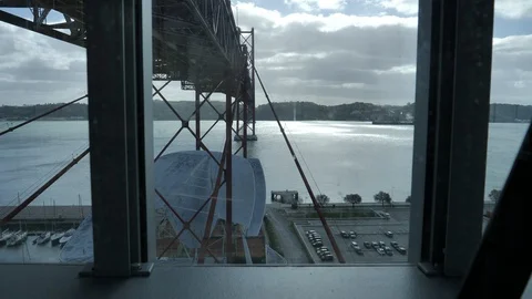 Lisbon 25 Abril Bridge Elevator 스톡 동영상 86907465