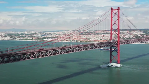 Lisbon 25th of april bridge Видео 106486517