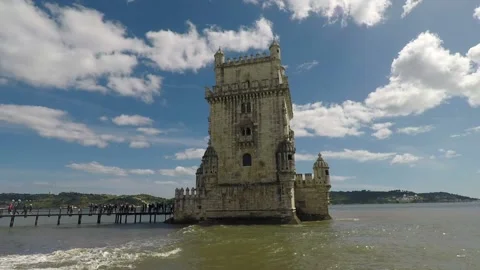 Lisbon Belem's tower Stock Footage 147196857