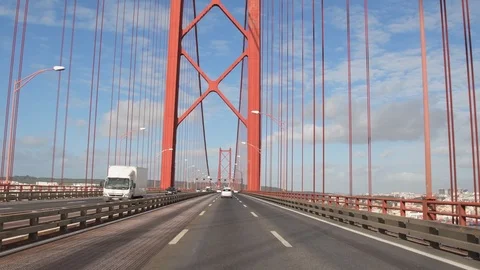 Lisbon bridge Stock Footage 100858815