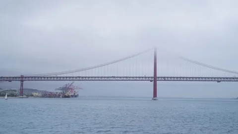 Lisbon bridge Stock Footage 237530917