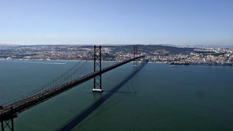 Lisbon bridge Stock Photos