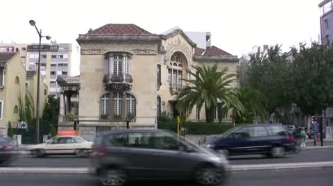 Lisbon Busy Road Stock Footage 20033691