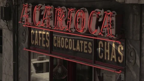 Lisbon A Carioca Cafe (2017) Video stock 77185388