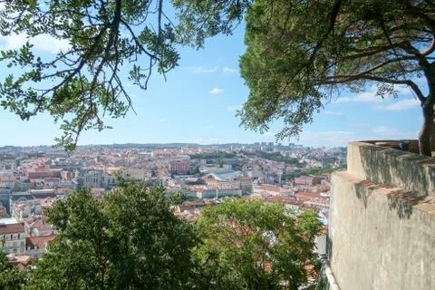 Lisbon Castle View Stock Photos
