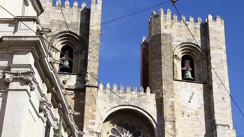 Lisbon Cathedral Se Stock Footage 95628622