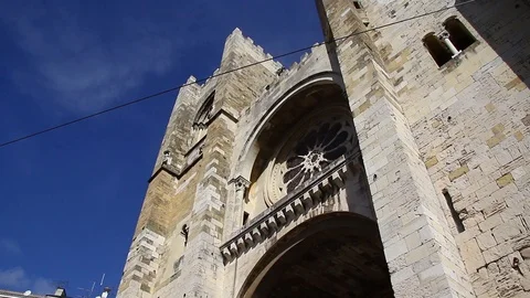 Lisbon Cathedral Se Stock Footage 95628690
