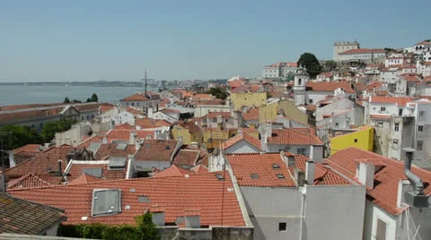 Lisbon city overview 스톡 동영상 25915126