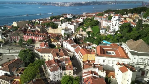Lisbon city rooftops 04 库存影片 329438104