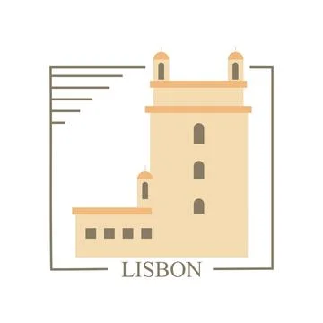 Lisbon city stamp vector design Ilustração Stock