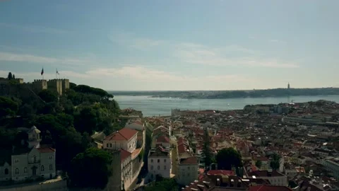 Lisbon City Tejo River Sunny Day No.3 Video stock 167452602