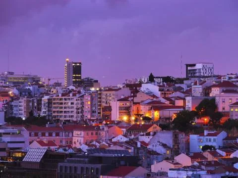 Lisbon cityscape Stock Photos